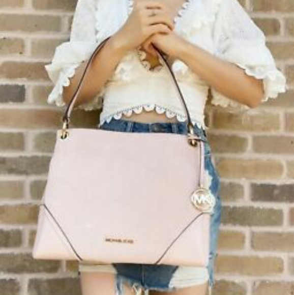 Michael Kors Handbags - Michael Kors Large Light Pink Suede Purse.